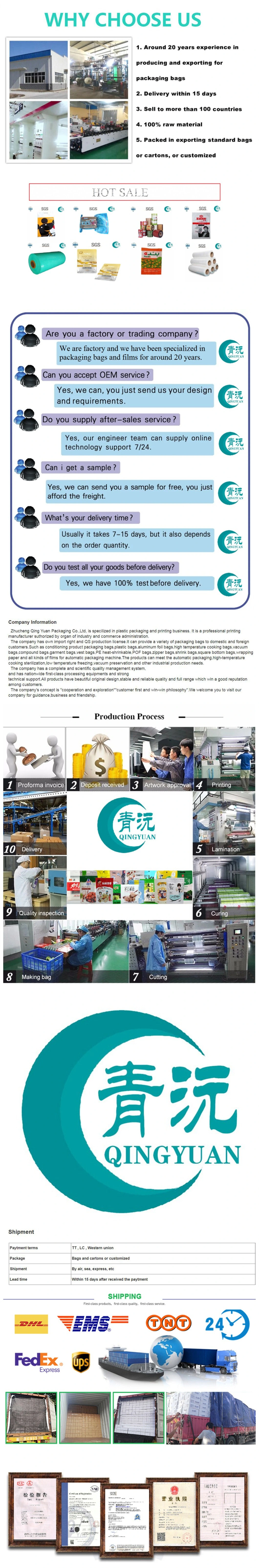 Food Grade Plastic Bags for Frozen Food Made in China