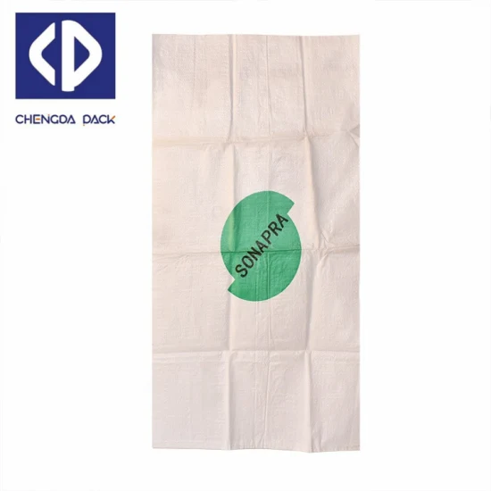 中国製カラー印刷ラミネートPP袋、25kg〜50kgポリプロピレン米包装織袋