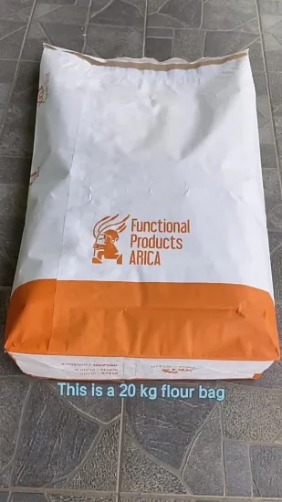 PE インサートをクラフト紙でラミネート、25 kg 小麦粉バッグ形式